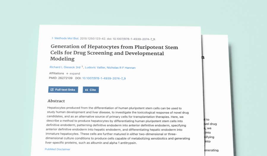 DEF022 Resource Paper - Generation of Hepatocytes from Pluripotent Stem Cells for Drug Screening and Developmental Modeling v1